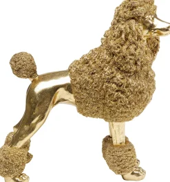 KARE Deko Figur Mrs Poodle Gold 34cm