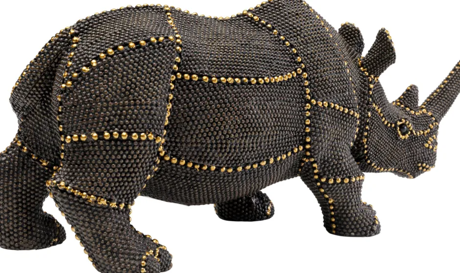 KARE Deko Figur Rhino Rivets Pearls 26cm