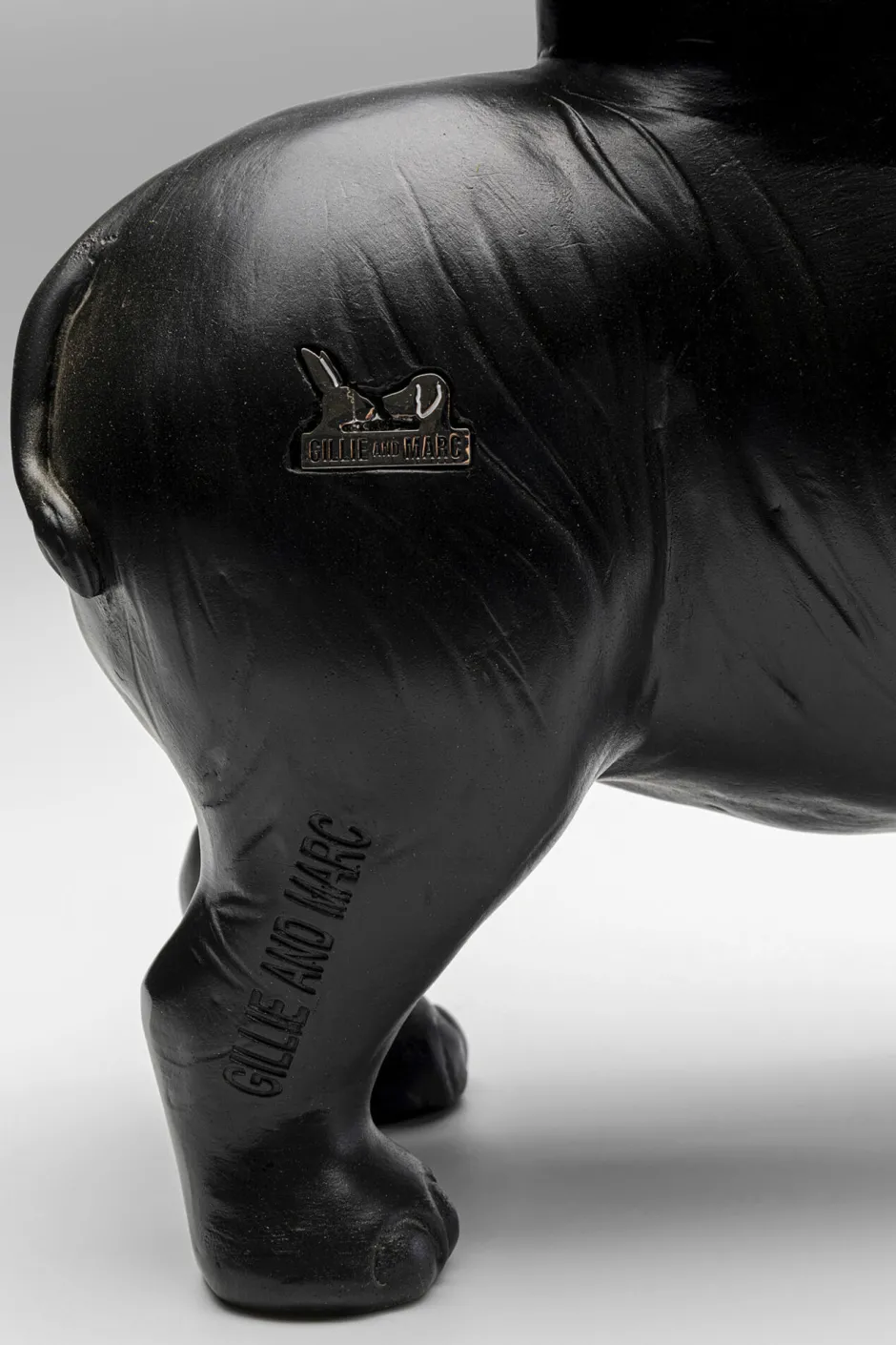 KARE Deko Figur Rhino Schwarz 41cm