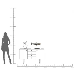 KARE Deko Figur Shark Base 59cm