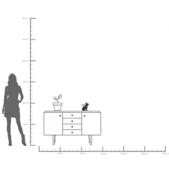 KARE Deko Figur Sitting Angel Dog Gold-Schwarz