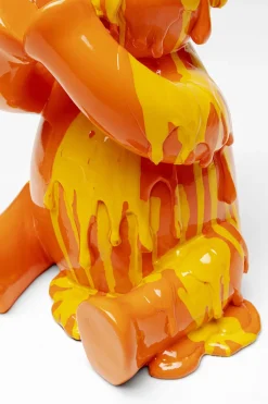 KARE Deko Figur Sitting Gelato Bear Orange 37cm