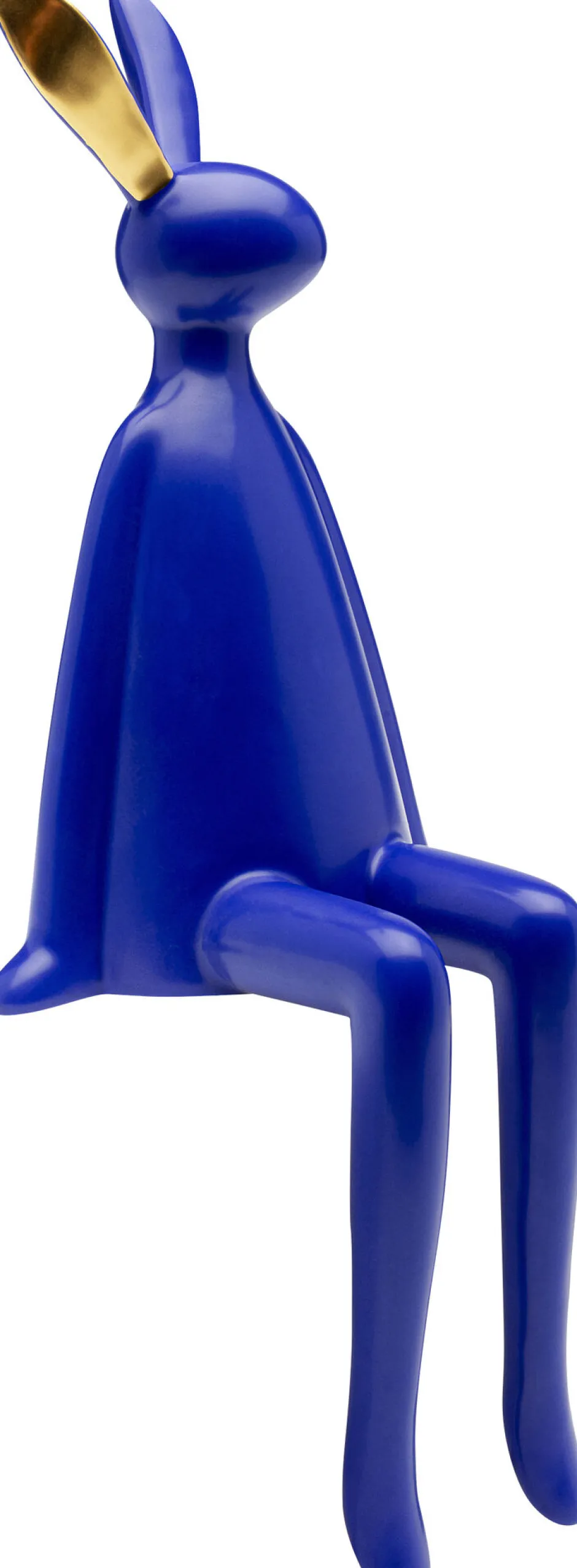 KARE Deko Figur Sitting Rabbit Blau 35cm