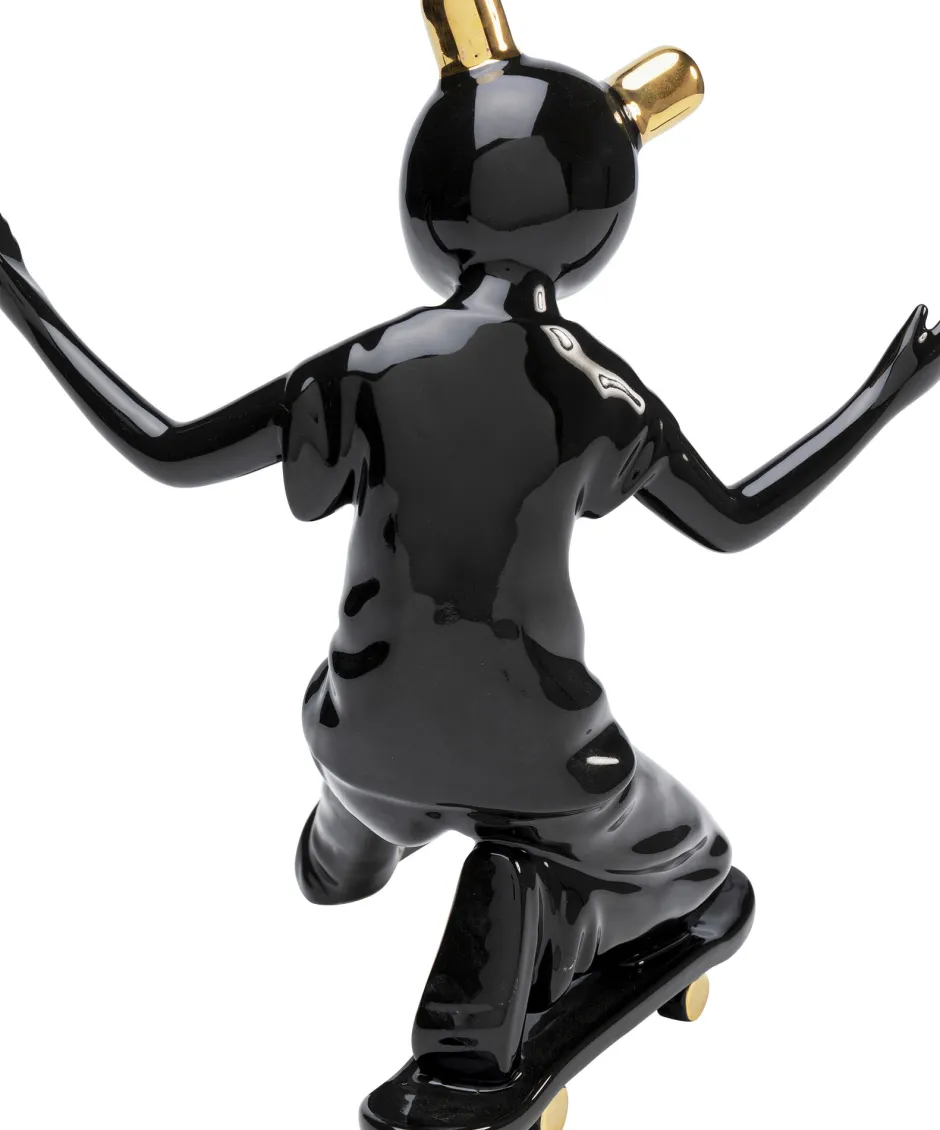 KARE Deko Figur Skating Astronaut Schwarz 21cm