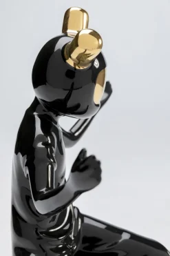 KARE Deko Figur Skating Astronaut Schwarz 21cm