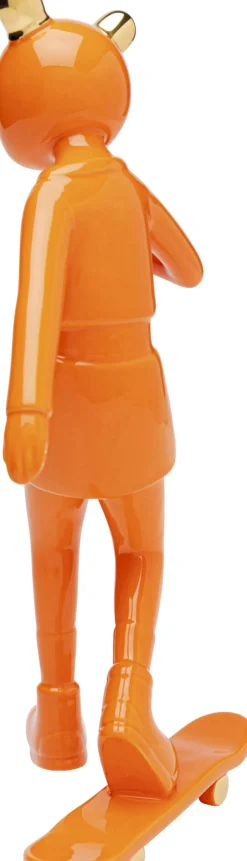 KARE Deko Figur Skating Astronaut Orange 33cm