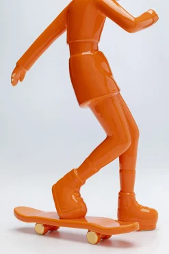 KARE Deko Figur Skating Astronaut Orange 33cm