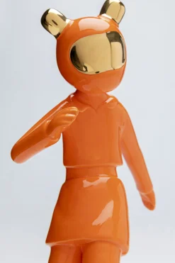 KARE Deko Figur Skating Astronaut Orange 33cm