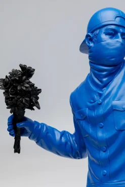 KARE Deko Figur Street Art Bouquet Blau 67cm