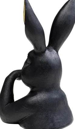 KARE Deko Figur Sweet Rabbit Schwarz 23cm