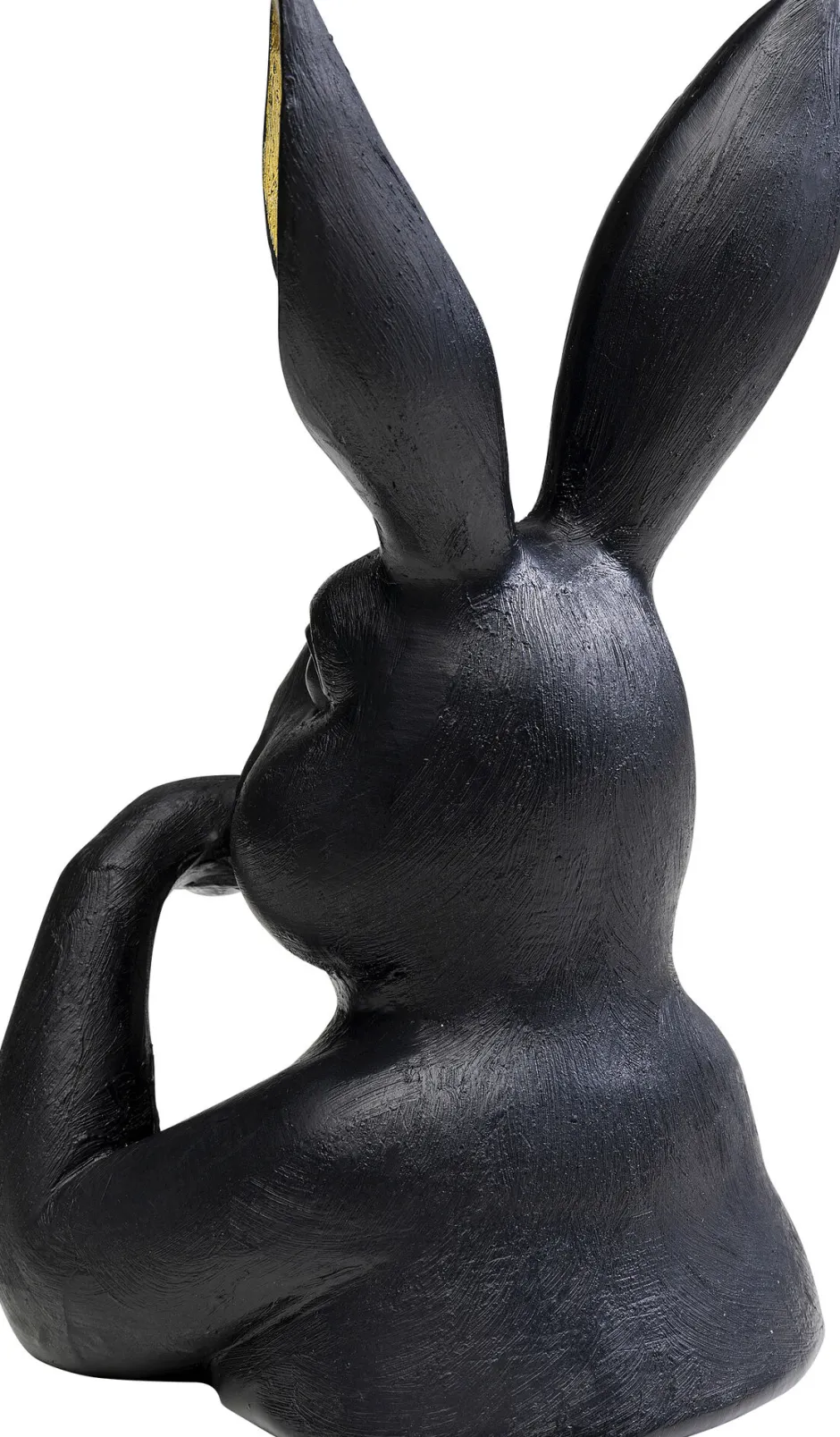 KARE Deko Figur Sweet Rabbit Schwarz 23cm