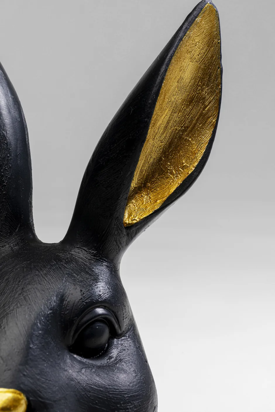 KARE Deko Figur Sweet Rabbit Schwarz 23cm