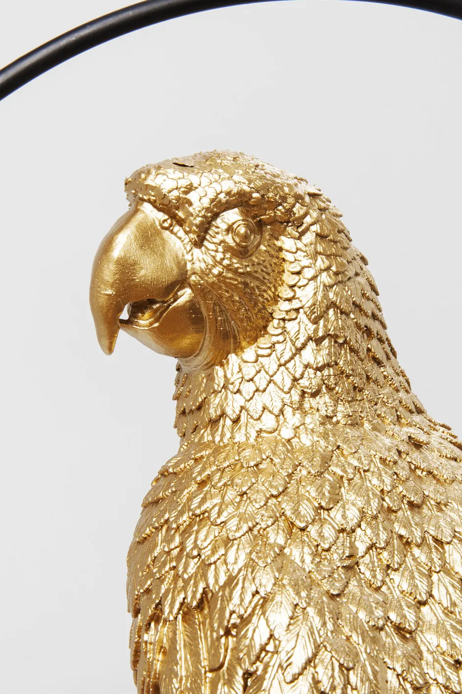 KARE Deko Figur Swinging Parrot Gold