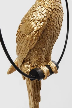 KARE Deko Figur Swinging Parrot Gold