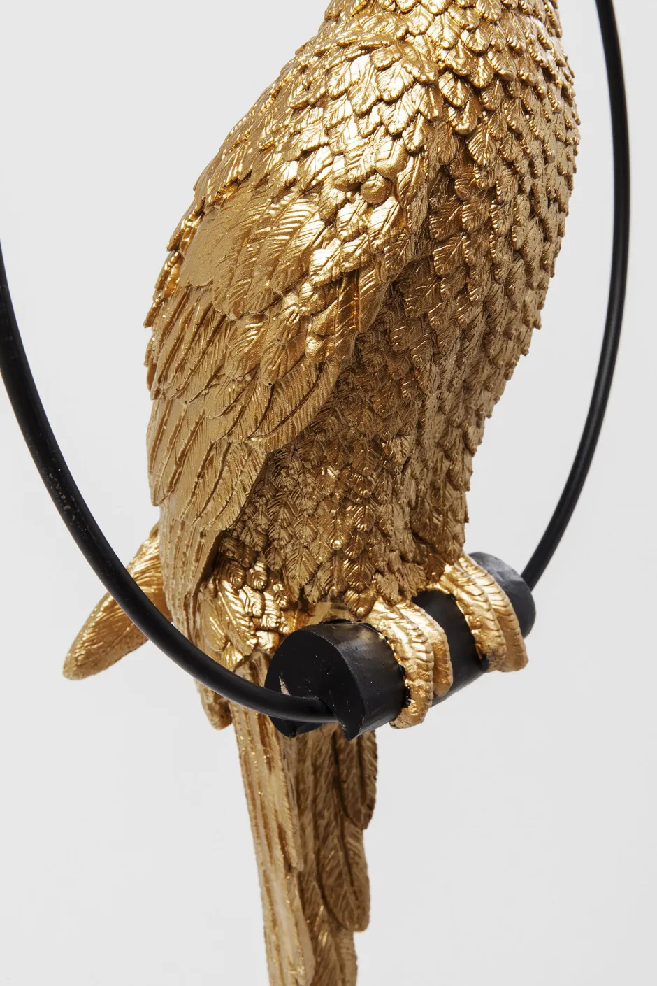 KARE Deko Figur Swinging Parrot Gold