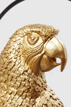 KARE Deko Figur Swinging Parrot Gold