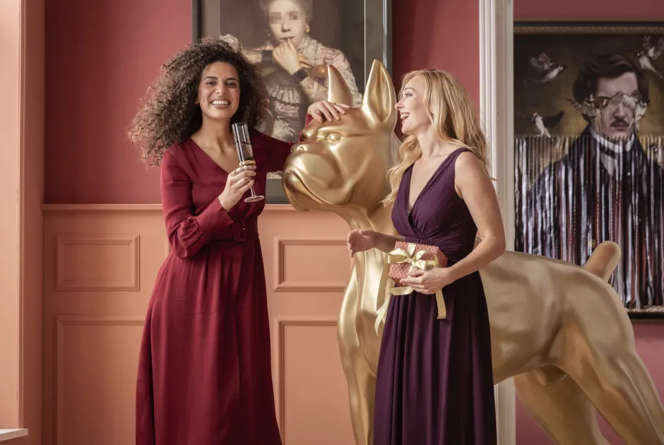 KARE Deko Figur Toto XL Gold 180cm