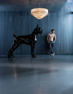 KARE Deko Figur Toto XL Schwarz 180cm