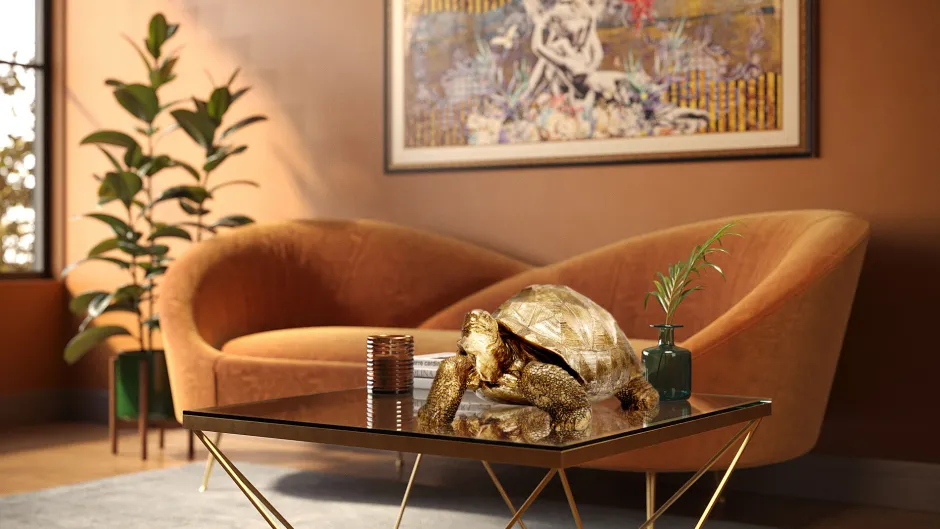 KARE Deko Figur Turtle Gold Medium 40cm