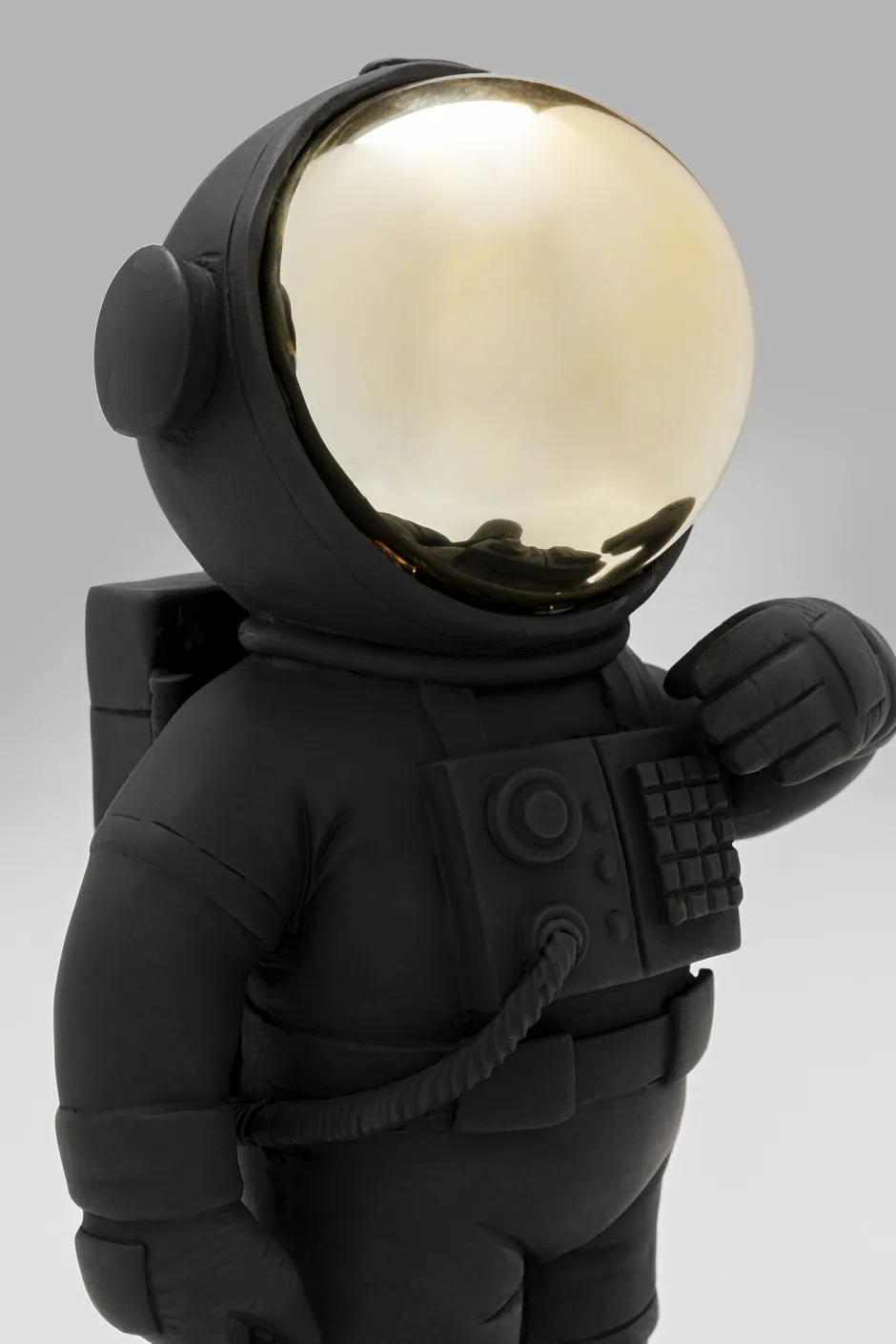 KARE Deko Figur Welcome Astronaut Schwarz 27cm