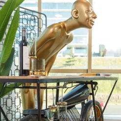 KARE Deko Figur Welcome Guests Gold XL