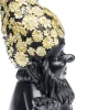 KARE Deko Figur Zwerg Meditation Schwarz Gold 19cm