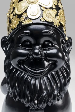 KARE Deko Figur Zwerg Standing Schwarz Gold 61cm