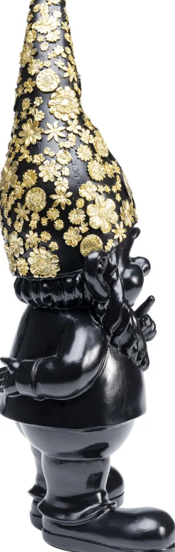 KARE Deko Figur Zwerg Standing Schwarz Gold 46cm