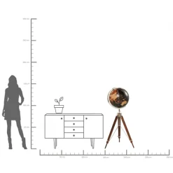 KARE Deko Globus Earth Schwarz