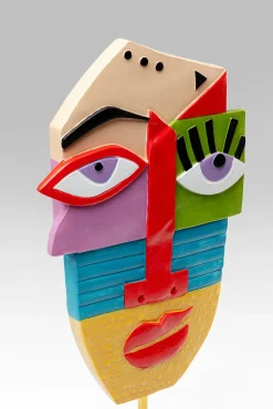 KARE Deko Objekt Abstract Face Multicolour 52cm