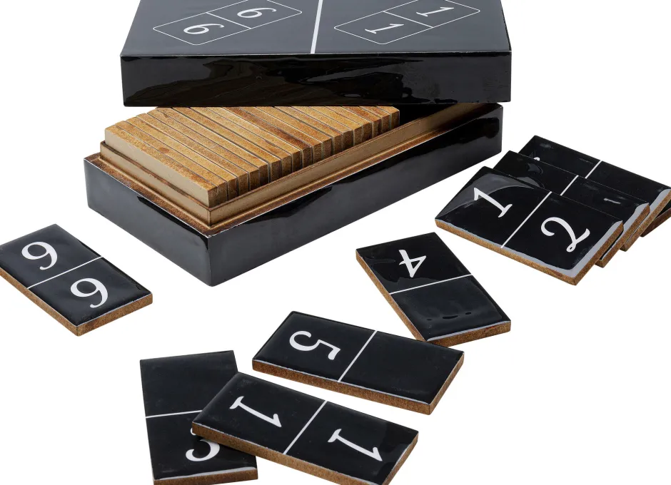 KARE Deko Objekt Domino Schwarz 24x7cm