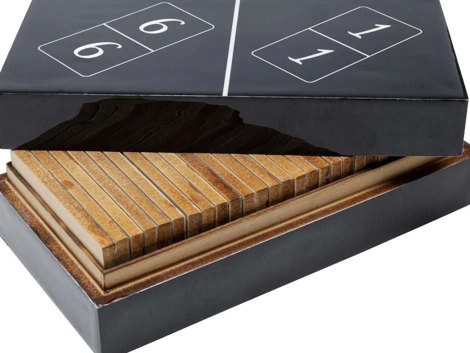 KARE Deko Objekt Domino Schwarz 24x7cm