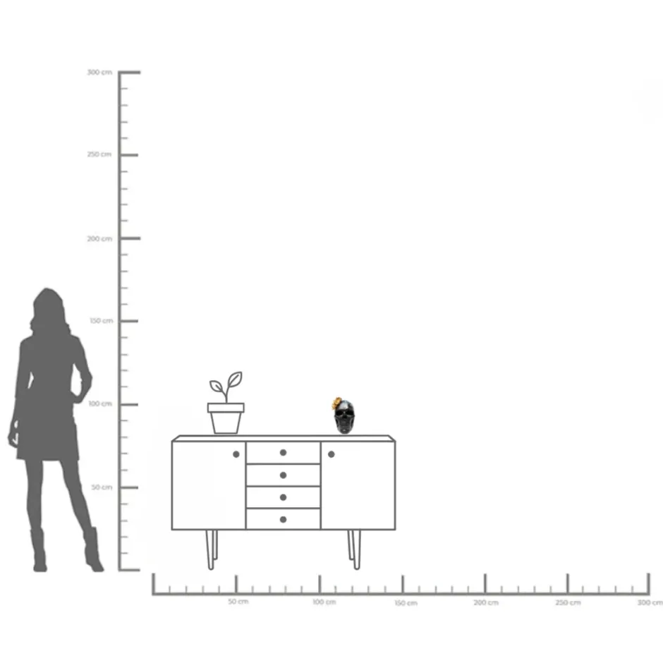 KARE Deko Objekt Flower Skull 22cm