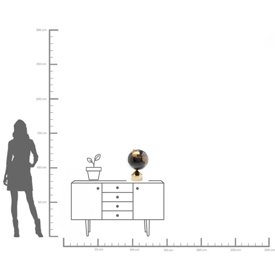 KARE Deko Objekt Globe Top Gold 47cm