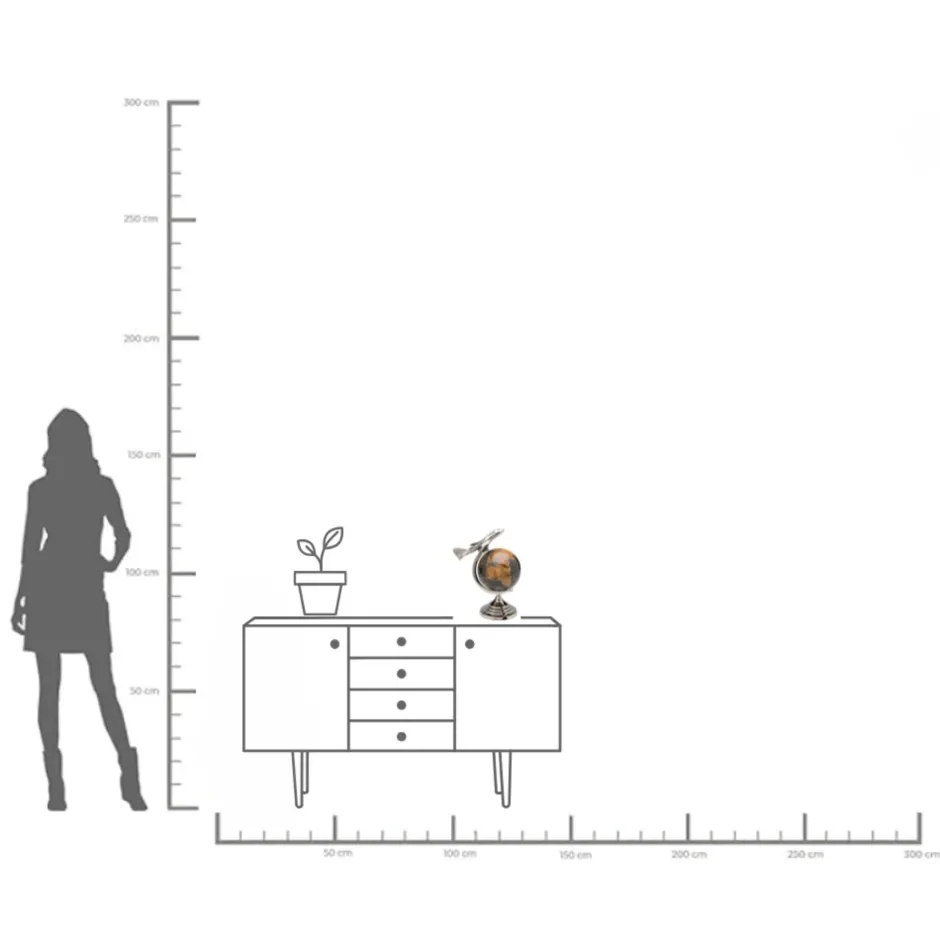 KARE Deko Objekt Globe Top Plane 39cm