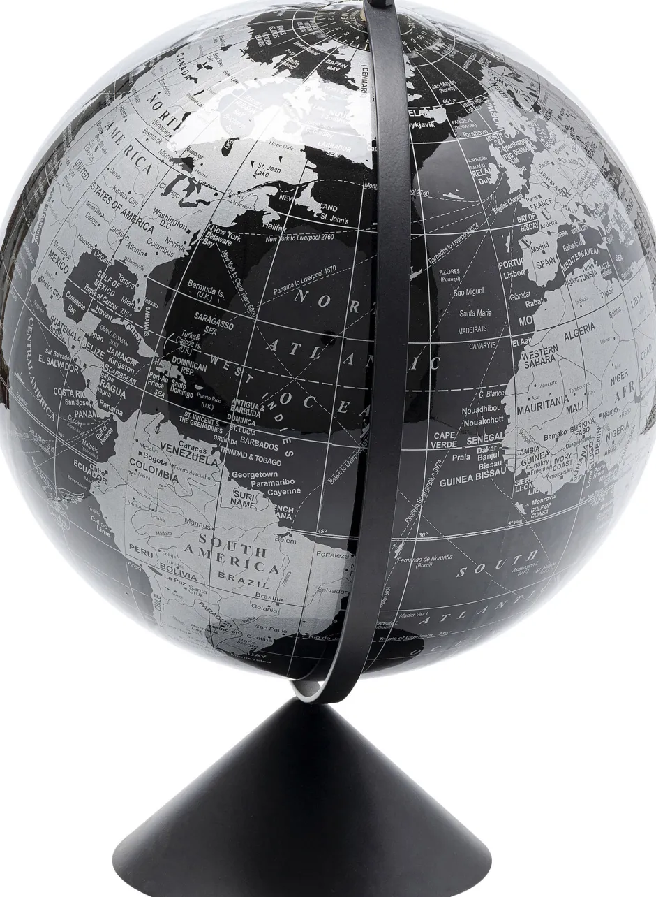KARE Deko Objekt Globe Top Schwarz 40cm
