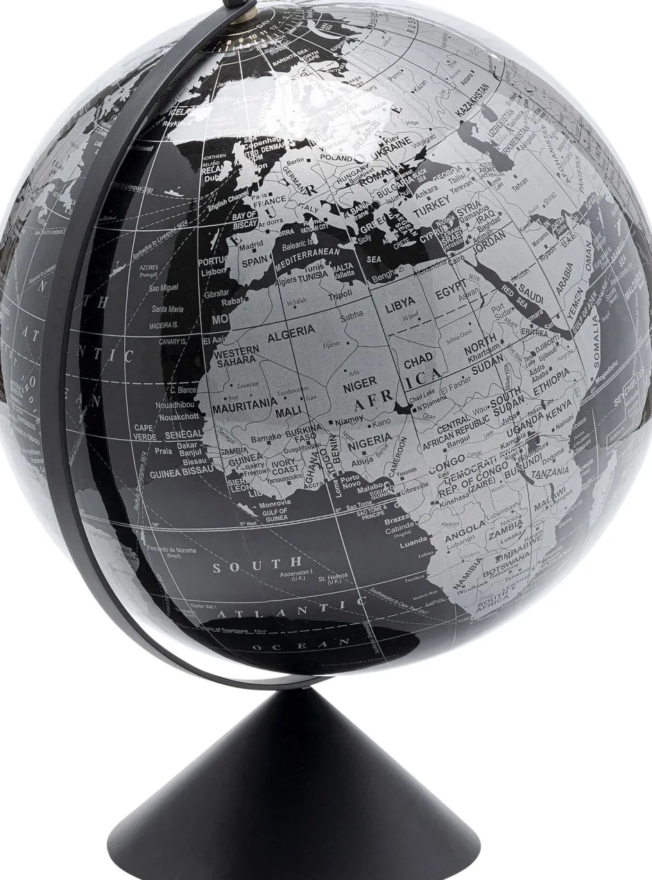 KARE Deko Objekt Globe Top Schwarz 40cm