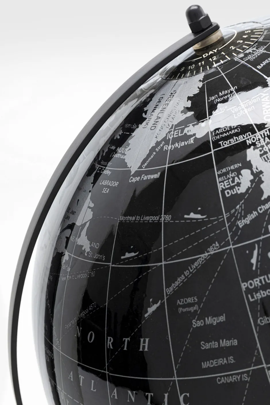 KARE Deko Objekt Globe Top Schwarz 40cm