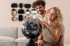 KARE Deko Objekt Globe Top Schwarz 40cm