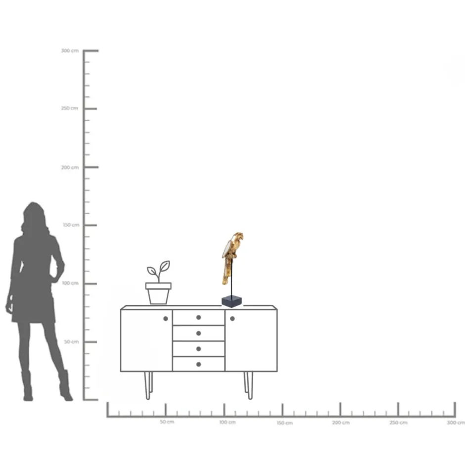 KARE Deko Objekt Mirrored Parrot 53cm