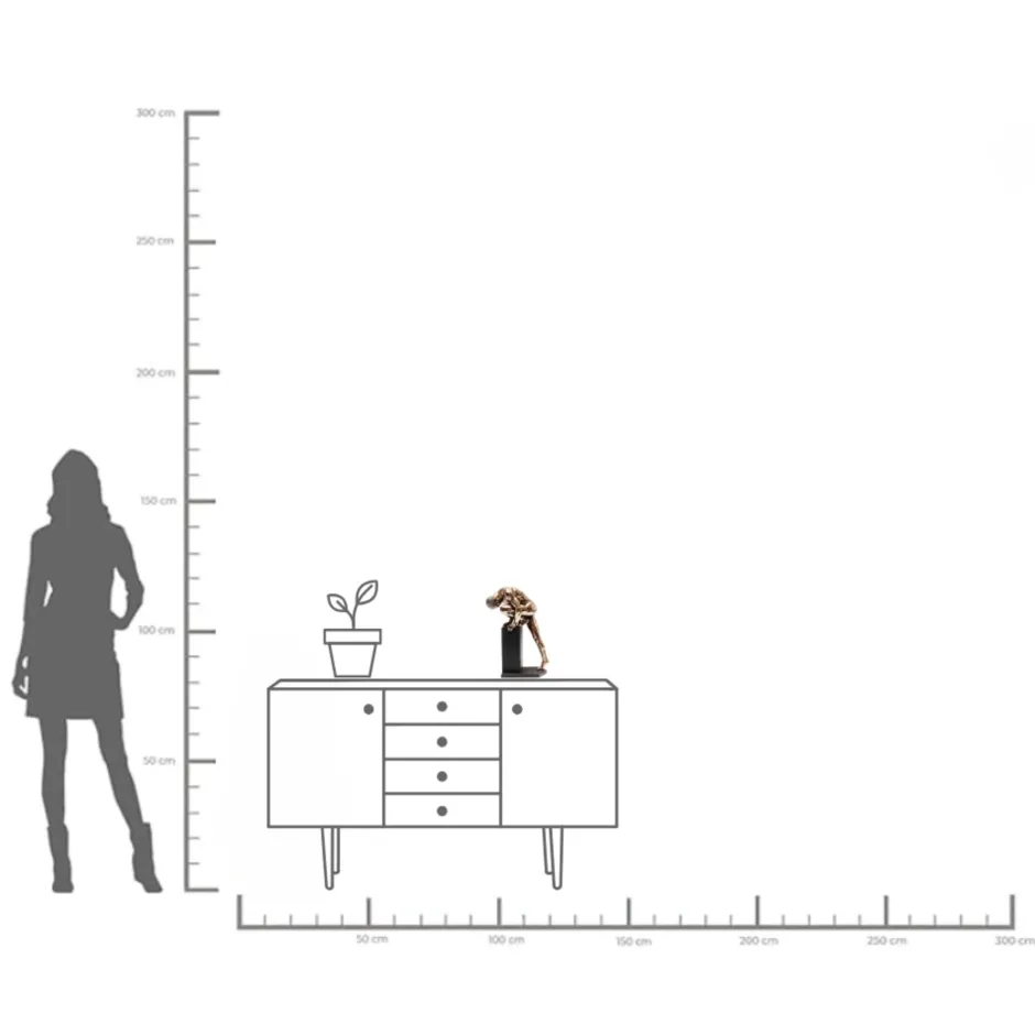 KARE Deko Objekt Nude Man Stand Bronze 35cm