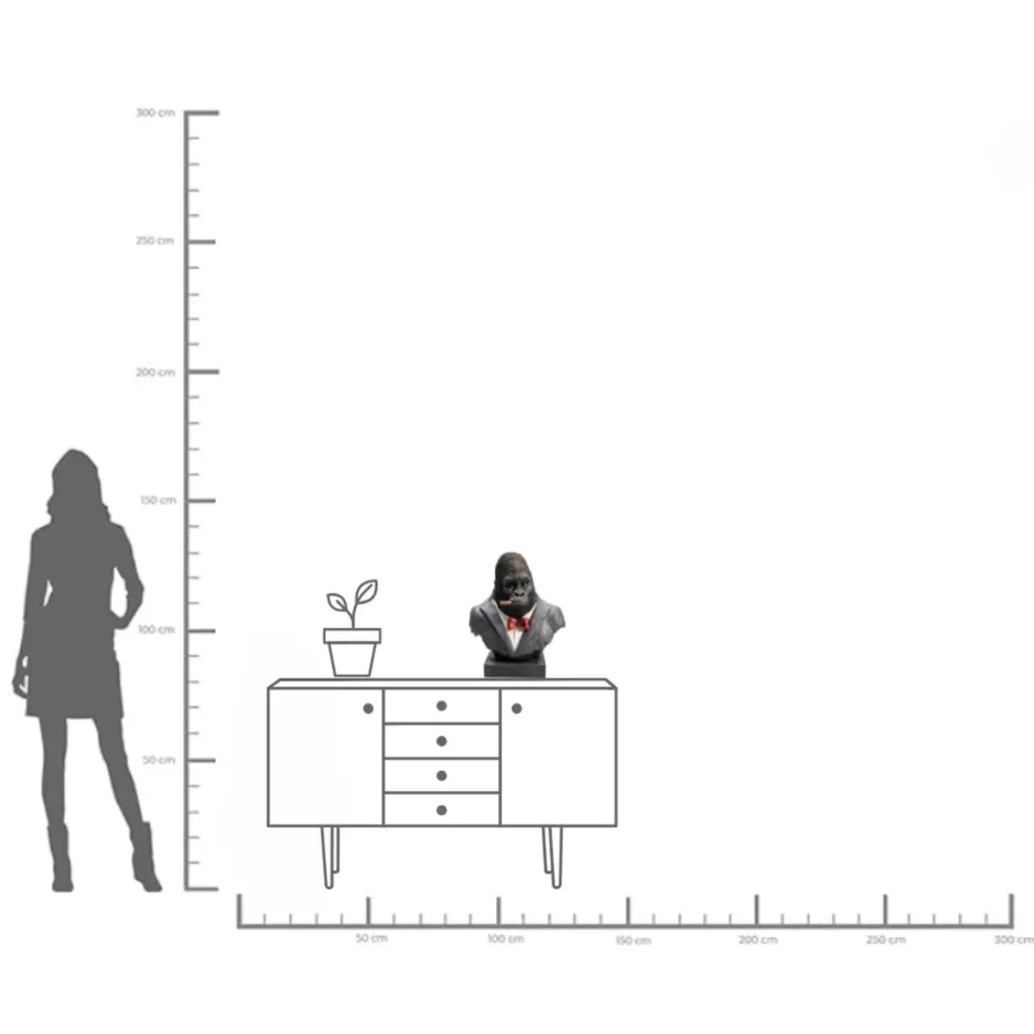 KARE Deko Objekt Smoking Gorilla 48cm