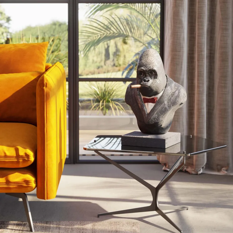 KARE Deko Objekt Smoking Gorilla 48cm