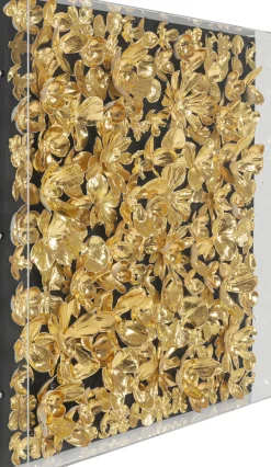 KARE Deko Rahmen Gold Flower 60x60cm