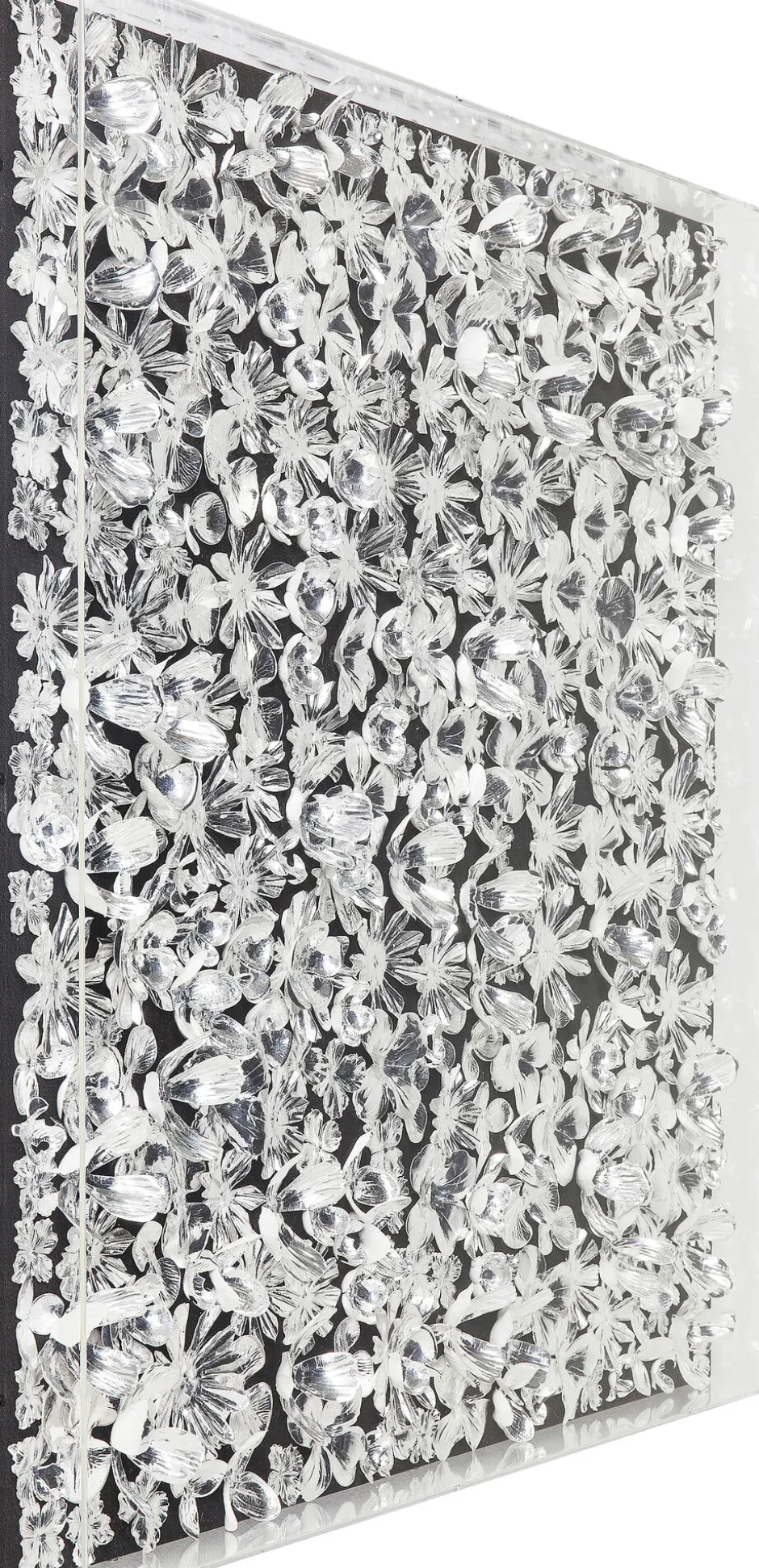 KARE Deko Rahmen Silver Flower 100x100cm