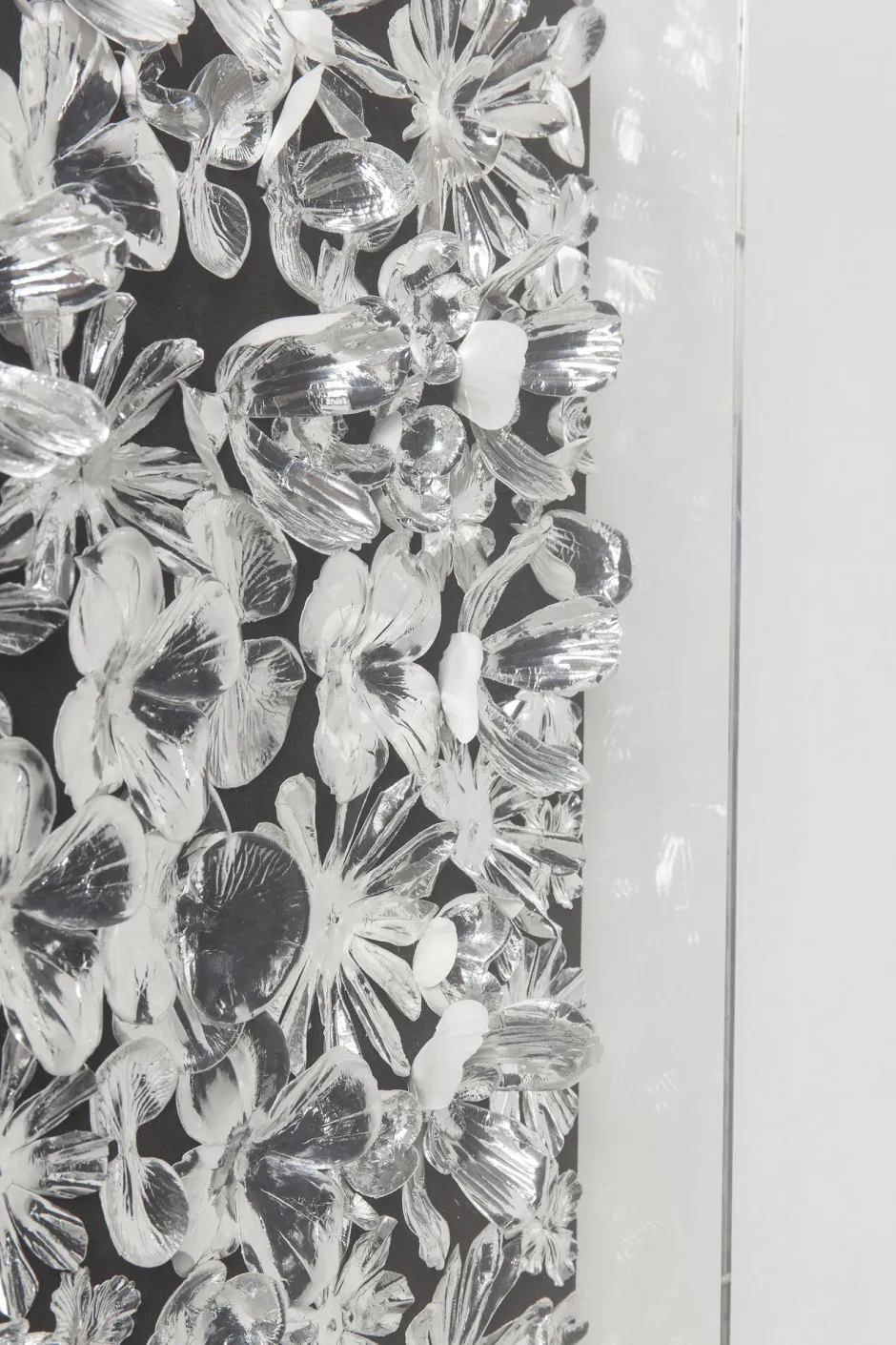 KARE Deko Rahmen Silver Flower 100x100cm