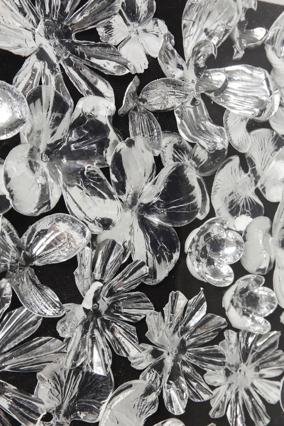 KARE Deko Rahmen Silver Flower 100x100cm