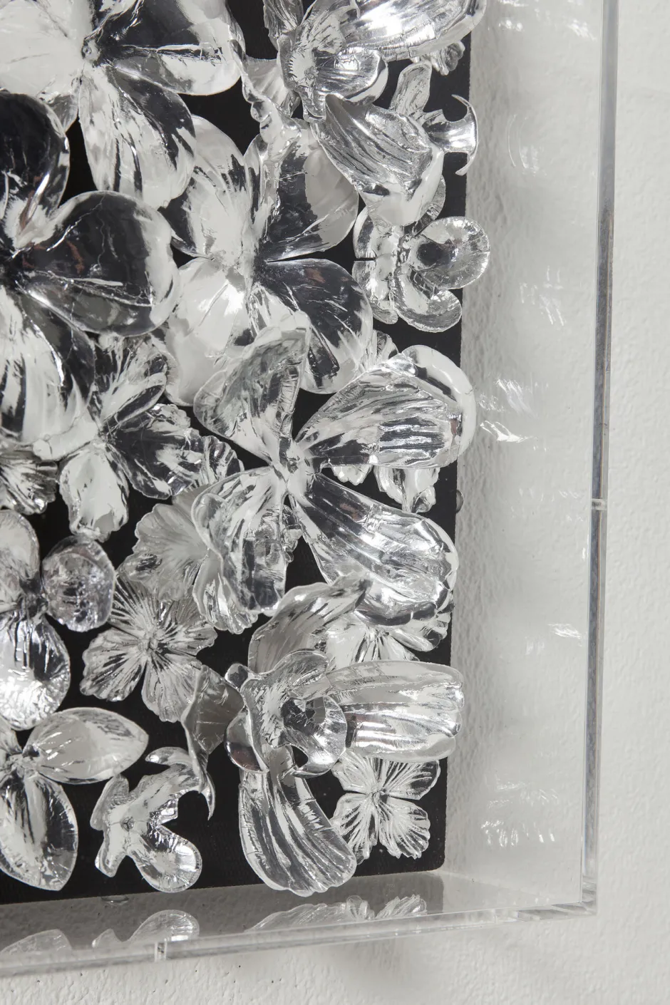 KARE Deko Rahmen Silver Flower 100x100cm