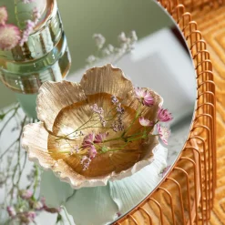 KARE Deko Schale Flower Bloom Creme Gold Ø20cm