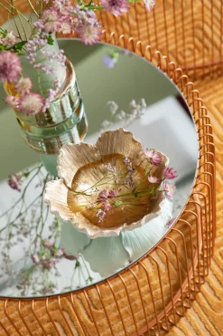 KARE Deko Schale Flower Bloom Creme Gold Ø20cm